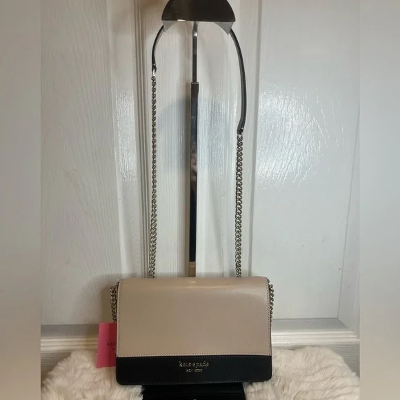 KATE SPADE NEW YORK SPENCER CHAIN LEATHER CROSSBODY NEW WITH TAGS - Picture 4 of 13